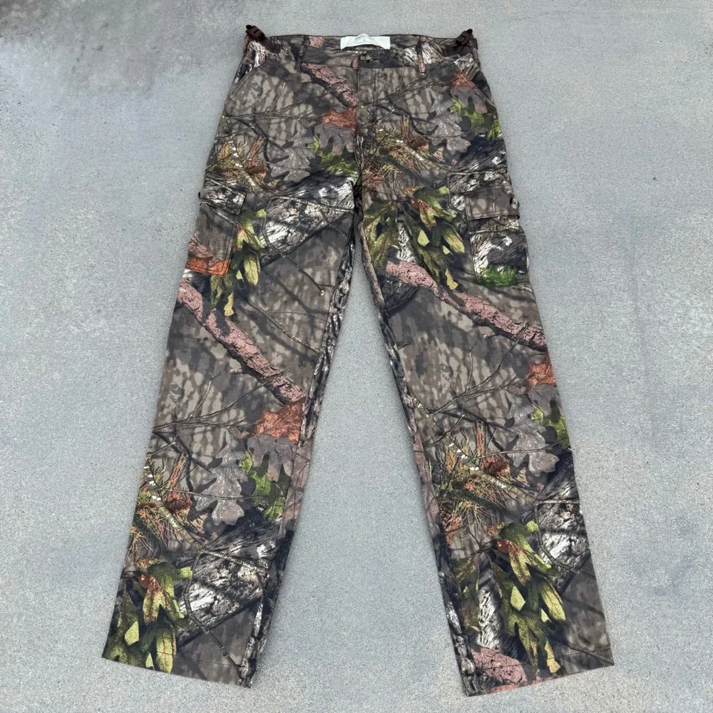 Rustic Ridge Mens Mossy Oak‎ Camo Cargo Pants Ripstop Hunting Tactical Size M